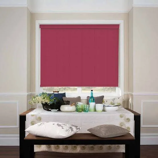 Blackout roller blind in a Dubai bedroom