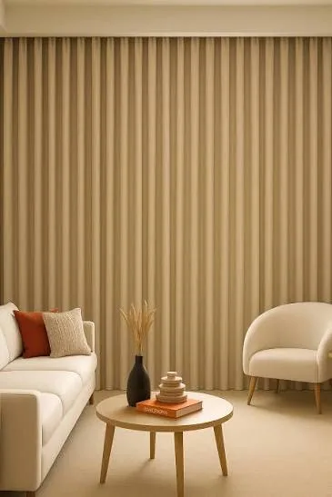 Wave curtains installed in a Dubai home