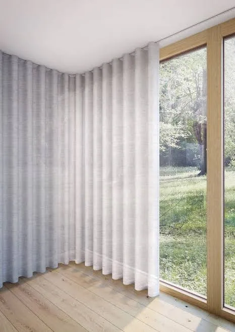 Wave curtains installed floor to ceiling, Dubai