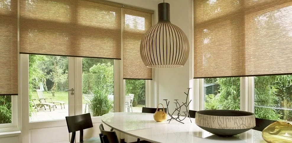 Roller blinds fitted in a Dubai apartment window
