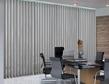 Vertical blinds on a wide Dubai glazed facade