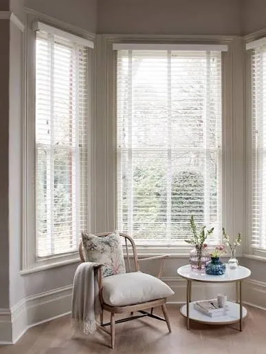 Timber blind in a Dubai living room