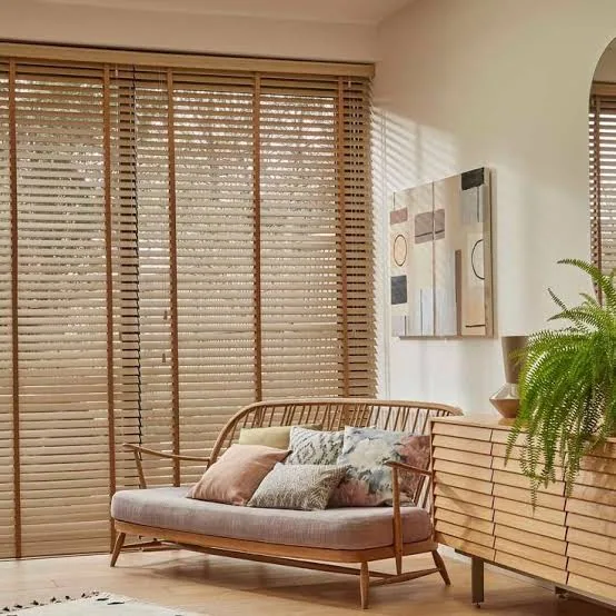 Wooden blinds installed by our in-house Dubai fitting team
