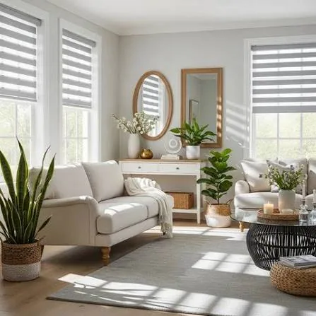 Duplex blind adjusted for privacy, Dubai installation